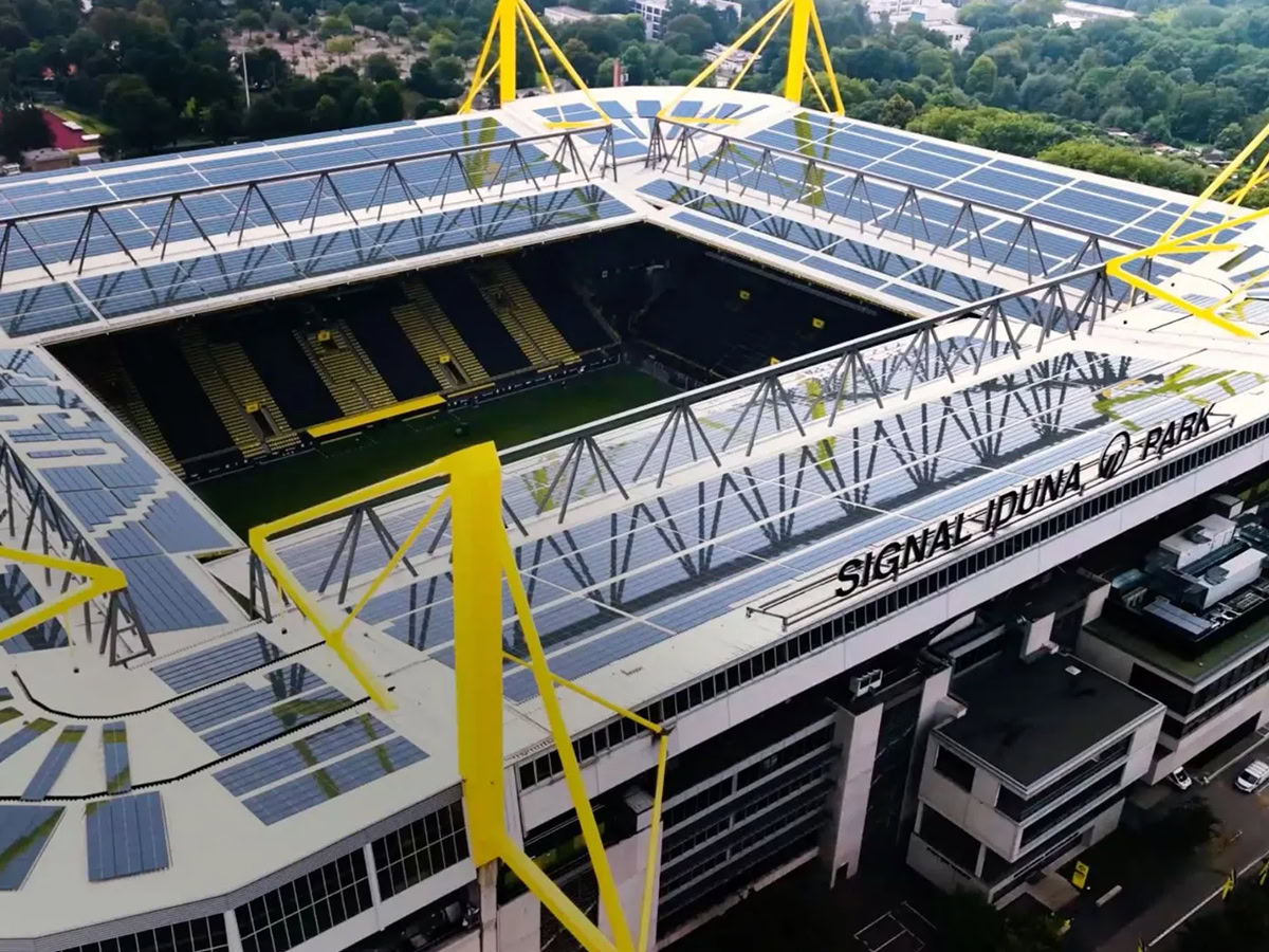 Γήπεδο Ντόρτμουντ: Το μεγαλύτερο στον κόσμο ηλιακό σύστημα στη στέγη