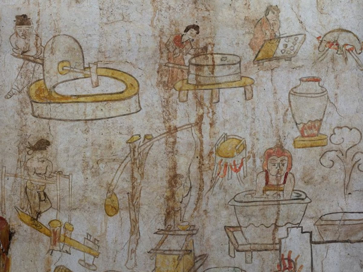 Τοιχογραφίες τάφου της δυναστείας Τανγκ στην Κίνα