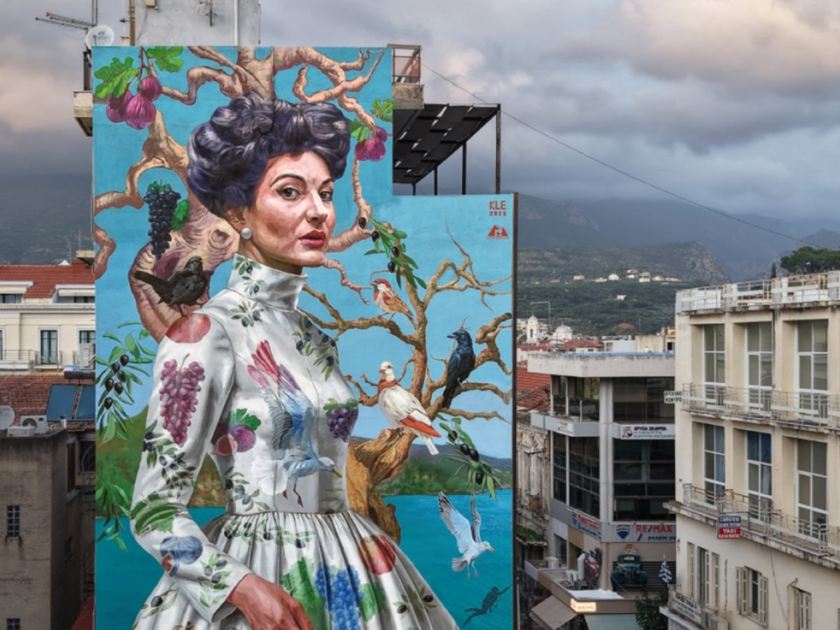 Τοιχογραφία Μαρίας Κάλλας στην Καλαμάτα